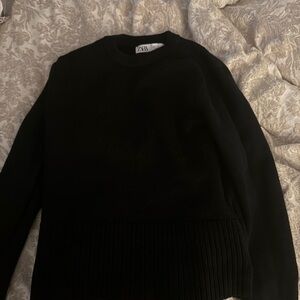 Zara Classic Black Knit Sweater